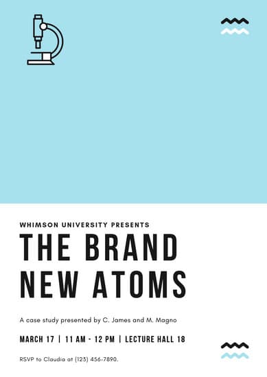 389x550 Blue Microscope Icon Research Poster