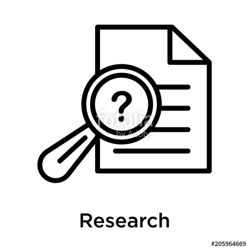 500x500 Research Icon Vector Sign And Symbol Isolated On White Background