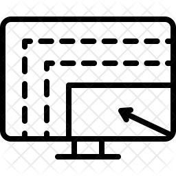 256x256 Screen Resolution Icon Of Line Style