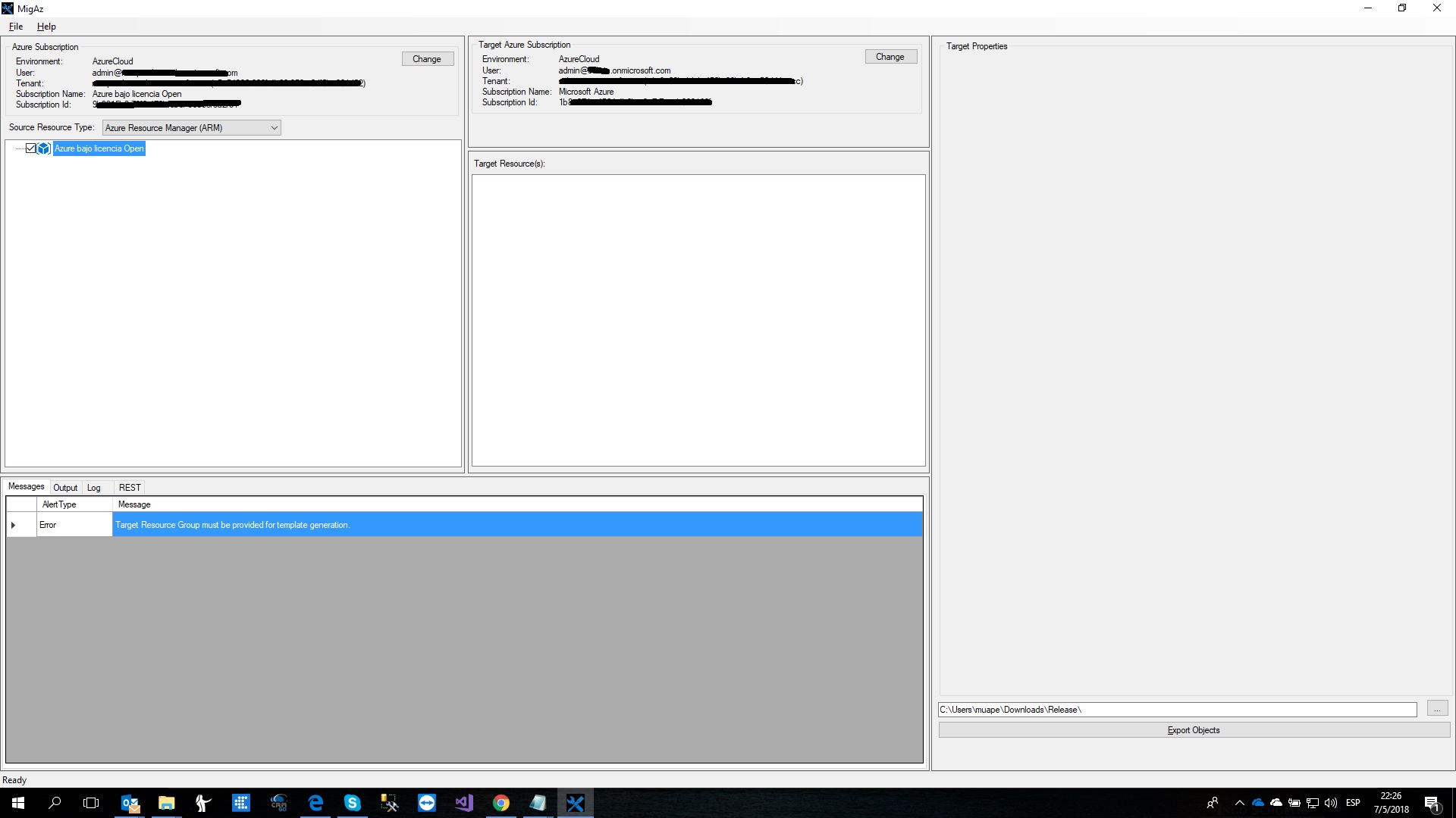 1920x1080 Error Target Resource Group Must Be Provided For Template