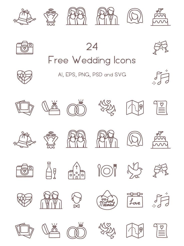 735x979 Free Wedding Icons Digital Resources Group Board