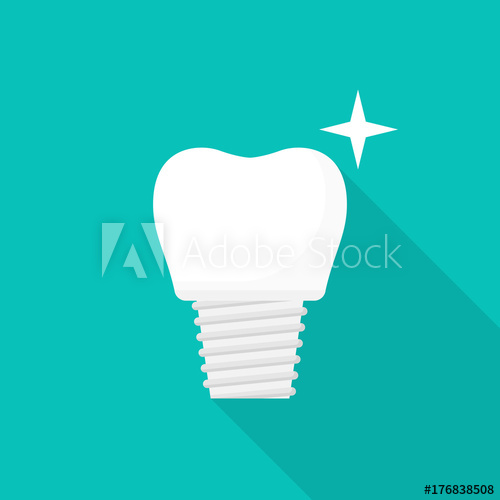 500x500 Dental Implant Icon Restoration Tooth Stomatology Vector