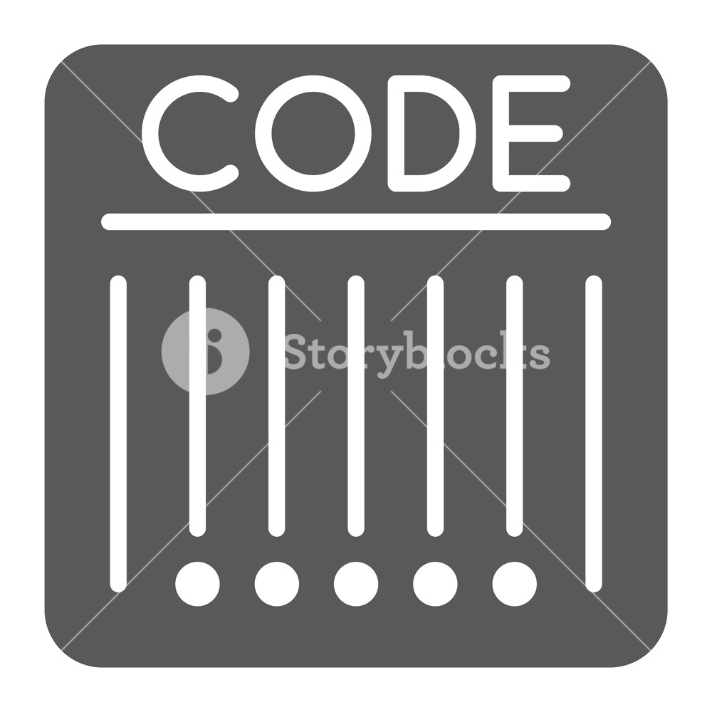 1000x1000 Barcode Glyph Icon, Retail And Strip, Code Sign, Vector Graphics