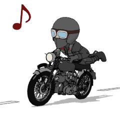 Cafe Racer Rider Animation Line Stickers Line Store 240x240 Cafe Racer Rider Animation Line Stickers Line Store