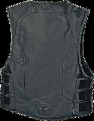 313x400 Mens Icon Black Leather Regulator Motorcycle Racing Riding