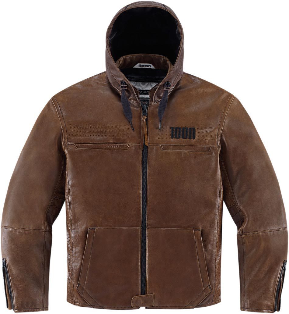 950x1030 Icon Leather Riding Jackets, Icon Hood Jackets Leather Brown