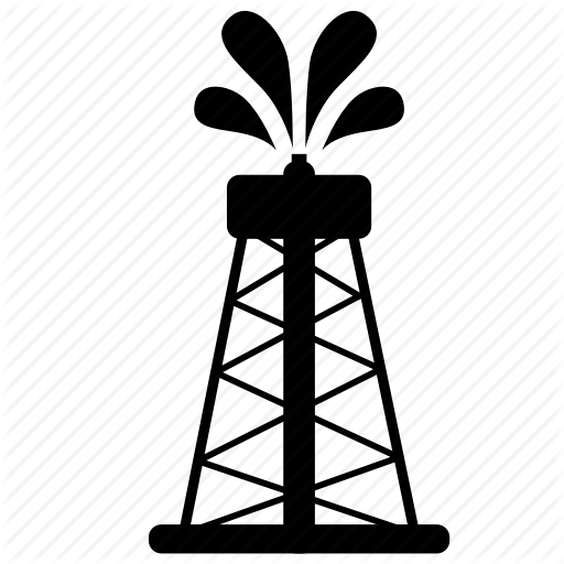 512x512 Derrick, Energy, Fuel, Gusher, Industry, Oil, Rig, Well Icon