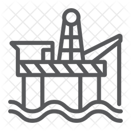 256x256 Oil Rig Icon Of Line Style