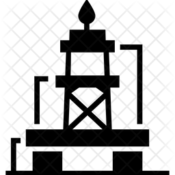 256x256 Drilling Rig Icon Of Glyph Style