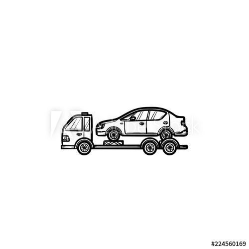 Tow Truck With Broken Car Hand Drawn Outline Doodle Icon Roadside 500x500 Tow Truck With Broken Car Hand Drawn Outline Doodle Icon Roadside