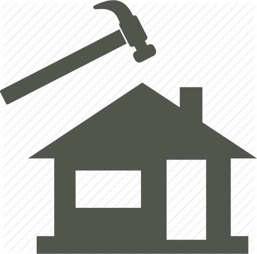 512x506 Constraction, Hammer, House, Roofing Icon