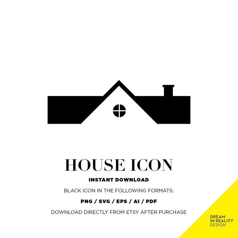 794x794 House Icon Instant Download Real Estate Icon In Pdf Etsy
