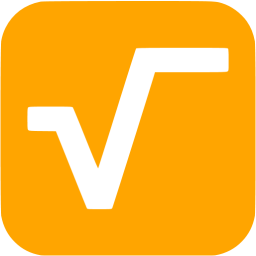 Orange Square Root Icon 256x256 Orange Square Root Icon