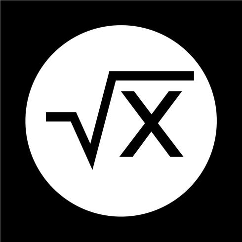 Square Root Icon Vector 490x490 Square Root Icon Vector