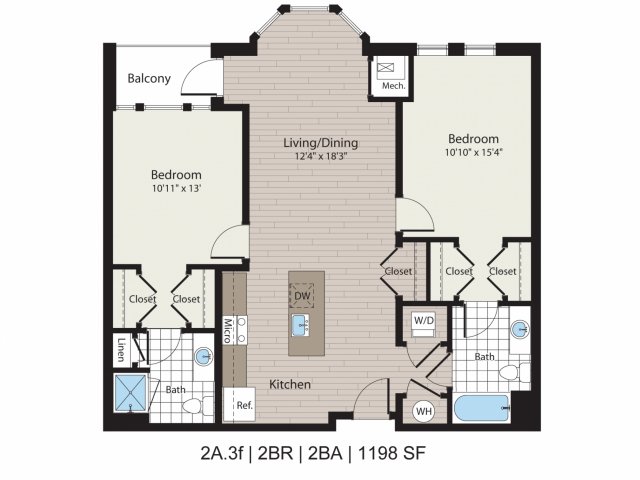 640x480 Bed Bath Apartment In Baltimore Md Icon Residences