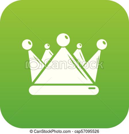 450x470 Kievan Rus Crown Icon Green Vector Isolated On White Background