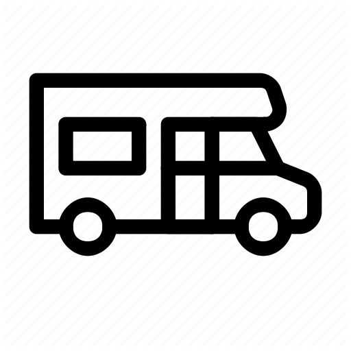 512x512 Camper, Caravan, Mobile, Recreational, Rv, Trailer, Vehicle Icon