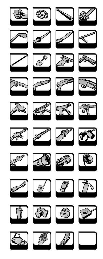 410x1024 Gta San Andreas Gtaiiilcs Mobile Style Weapon Icon Pack For Sa