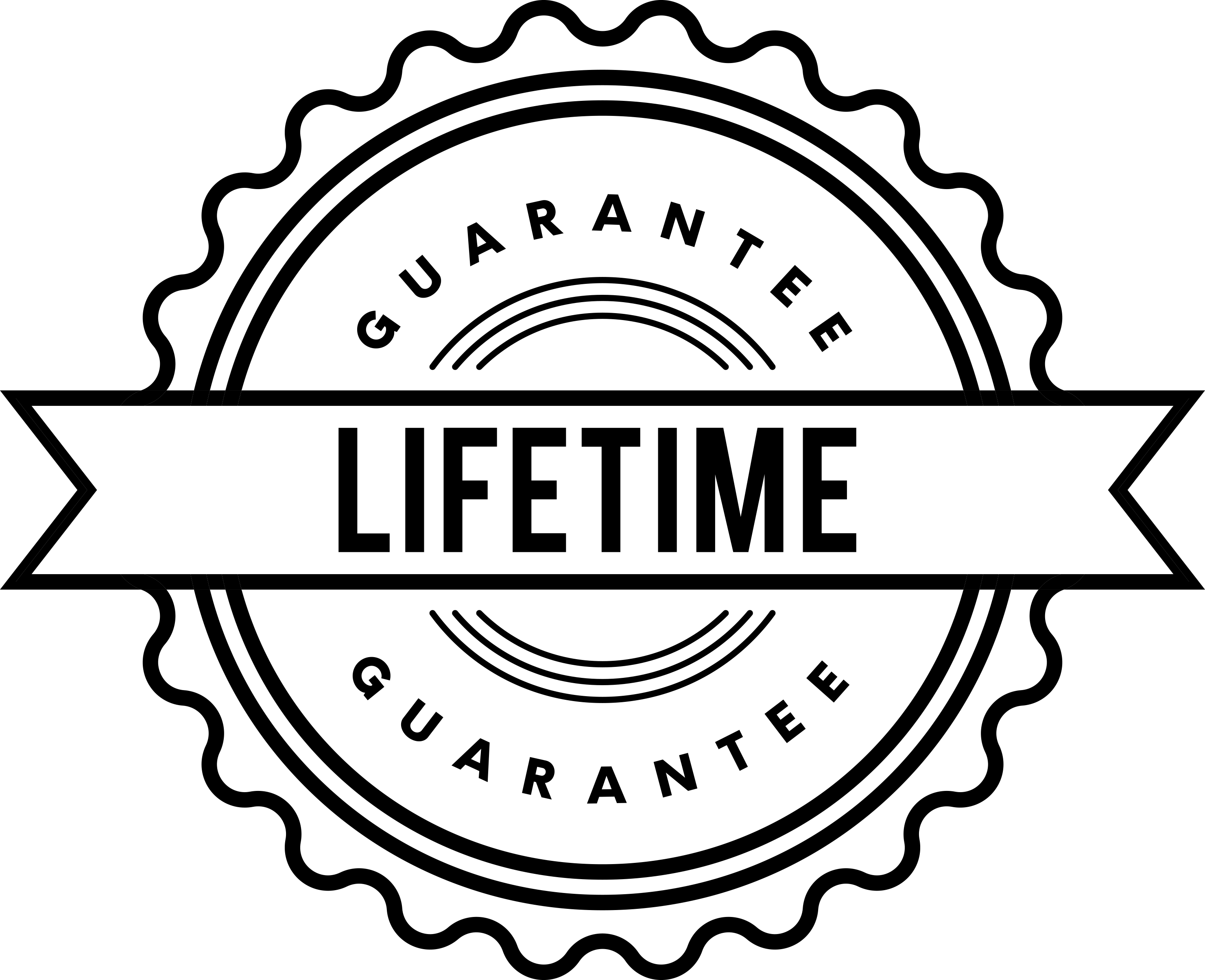 2962x2410 Hd Lifetime Guarantee Icon Black