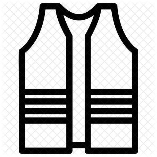 512x512 Safety Vest Icon Of Line Style