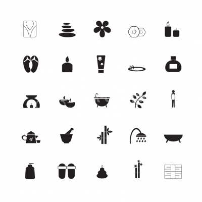 400x400 Black Spa Icons