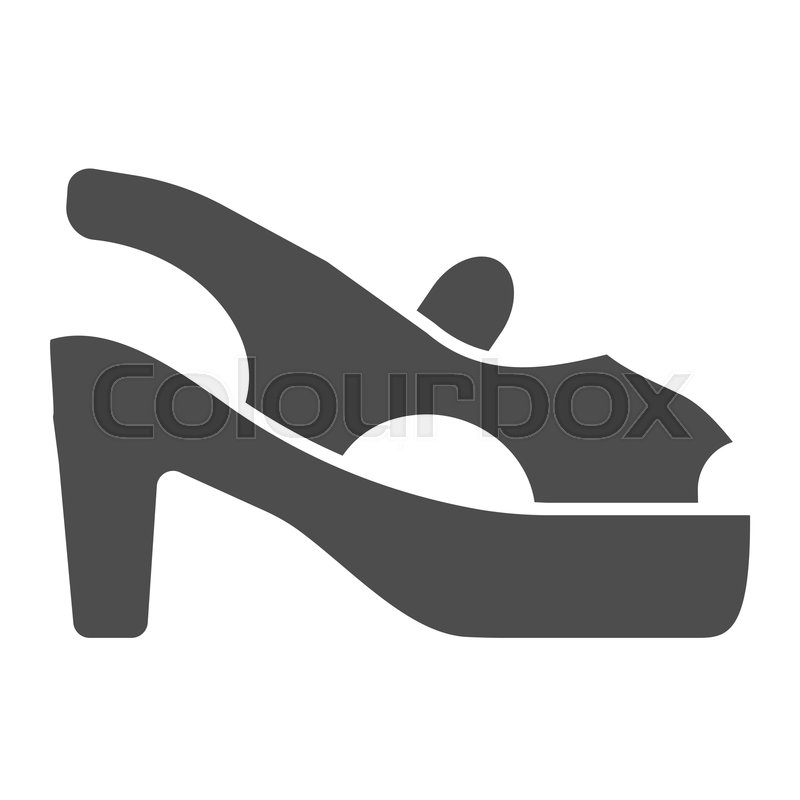 800x800 Woman Shoes Solid Icon Sandals On Stock Vector Colourbox