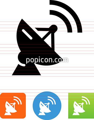 Satellite Dish With Signal Icon 400x512 Satellite Dish With Signal Icon