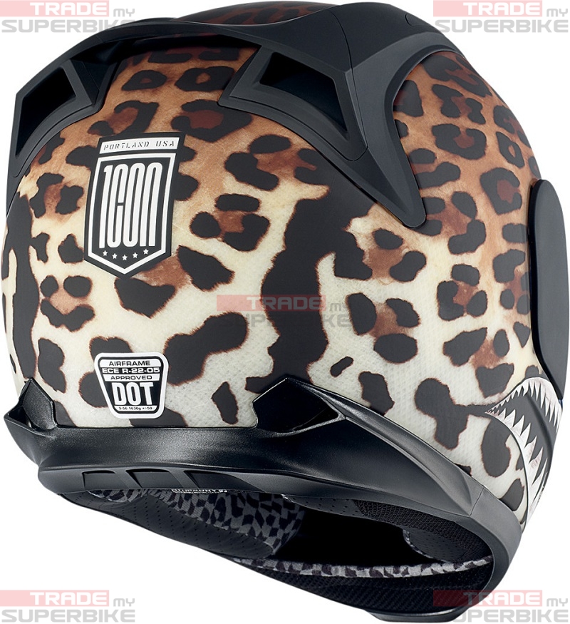 800x875 Icon Airframe Sauvetage Flying Leopard Motorcycle Helmet