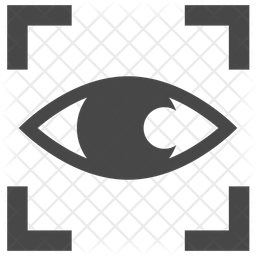 256x256 Eye Scanner Icon Of Glyph Style
