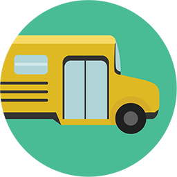 256x256 School Bus Icon Download Flat Round Icons Iconspedia