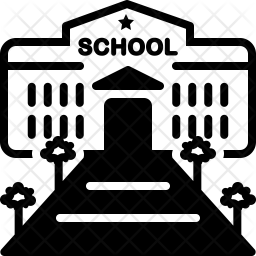 256x256 School Icon Of Glyph Style