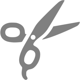 256x256 Gray Barber Scissors Icon