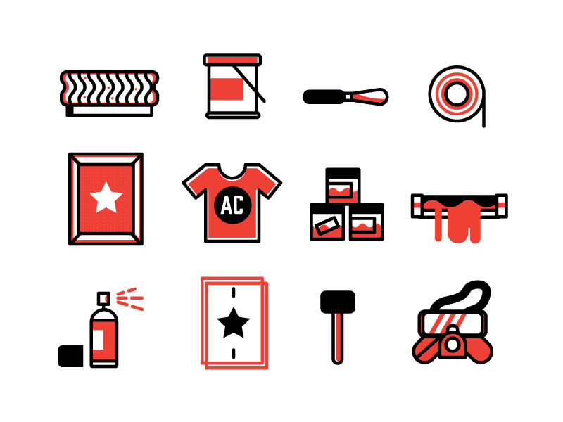 800x600 Screen Printing Icons