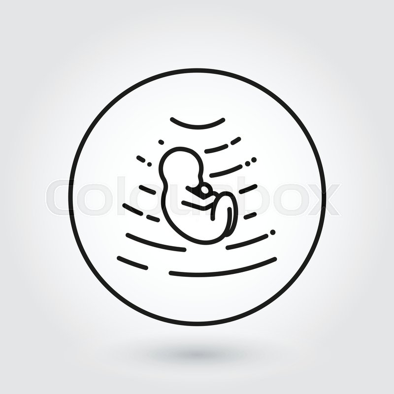 800x800 Icon Screening Baby In Womb Drawn In Stock Vector Colourbox