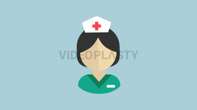 640x360 Medical Nurse Flat Icon
