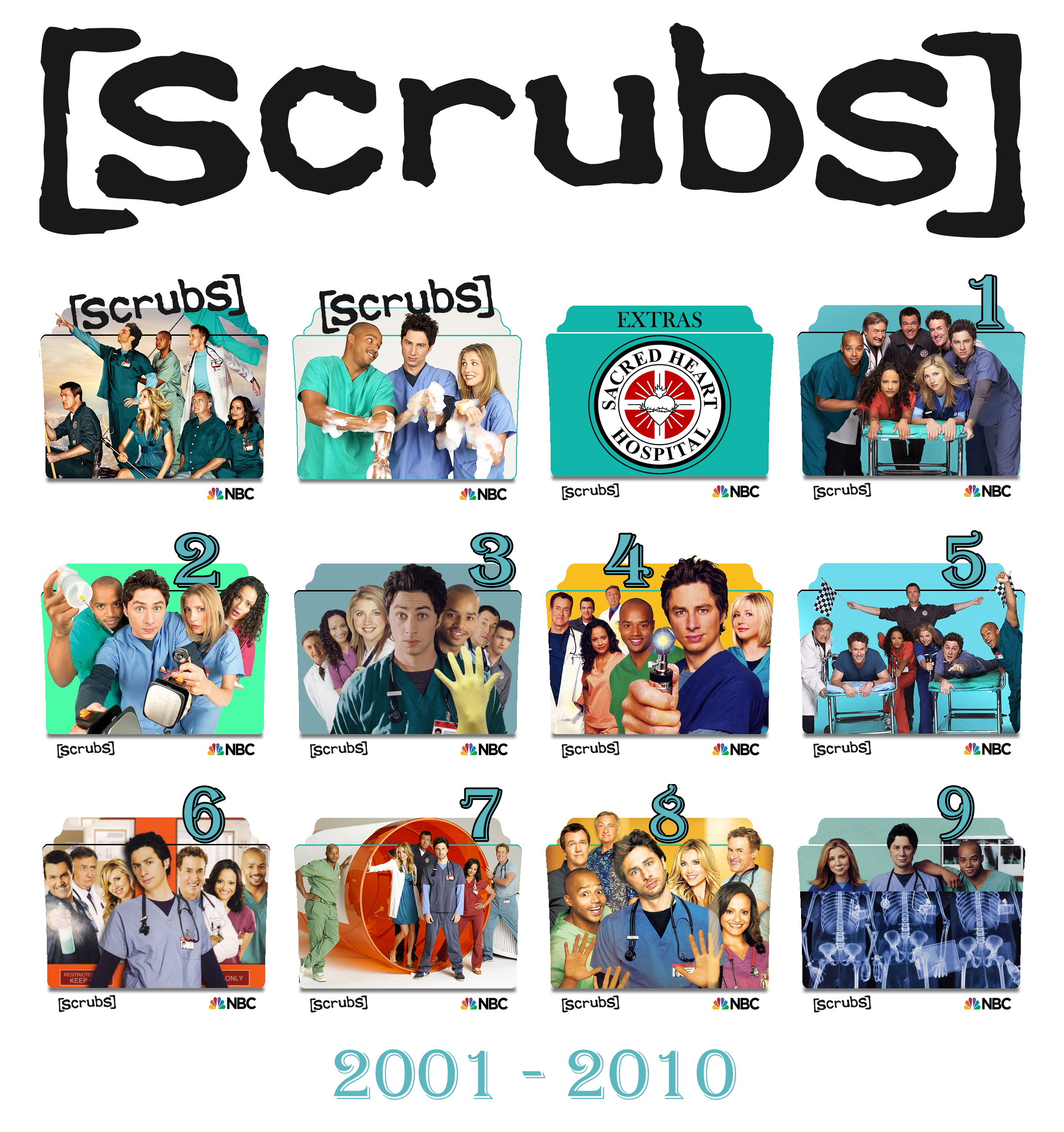 2363x2515 Scrubs Series And Season Folder Icons
