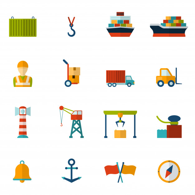 626x626 Seaport Flat Icon Vector Free Download
