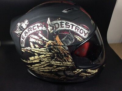 400x298 Icon Airframe Helmet Search Destroy Skull Matte Black Xl