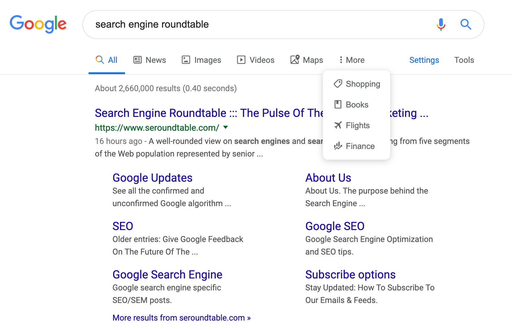 1630x1050 Google Launches New Search Menu Bar With Icons