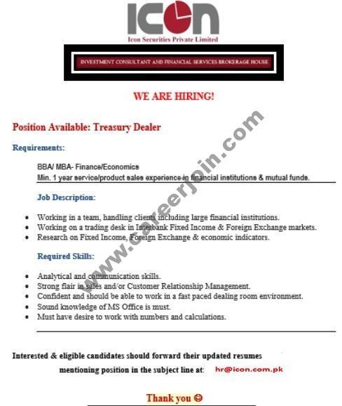 488x578 Icon Securities Pvt Ltd Jobs Treasury Dealer