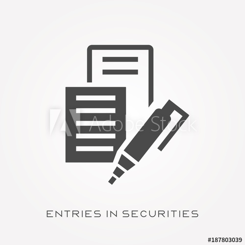 500x500 Silhouette Icon Entries In Securities