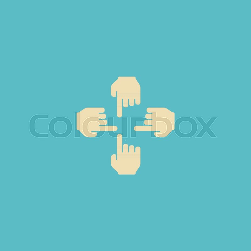 800x800 Flat Icon Multitouch Element Vector Stock Vector Colourbox
