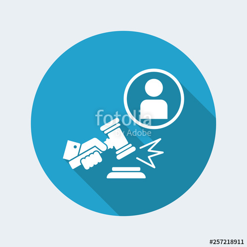 500x500 Icon Of Defendant And Sentence Stock Image And Royalty Free