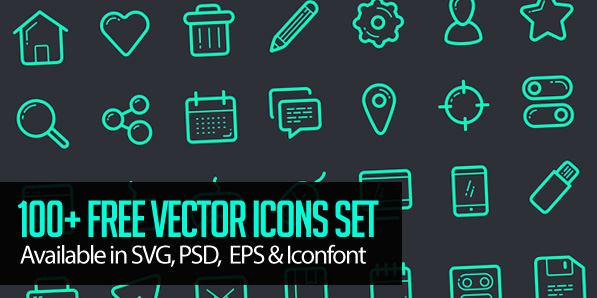 597x298 Vector Icon Set Icons Free Download Icons Graphic