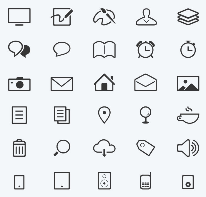 700x670 Free Sets Of Minimal Icons Perfect For Web Design Square Gate