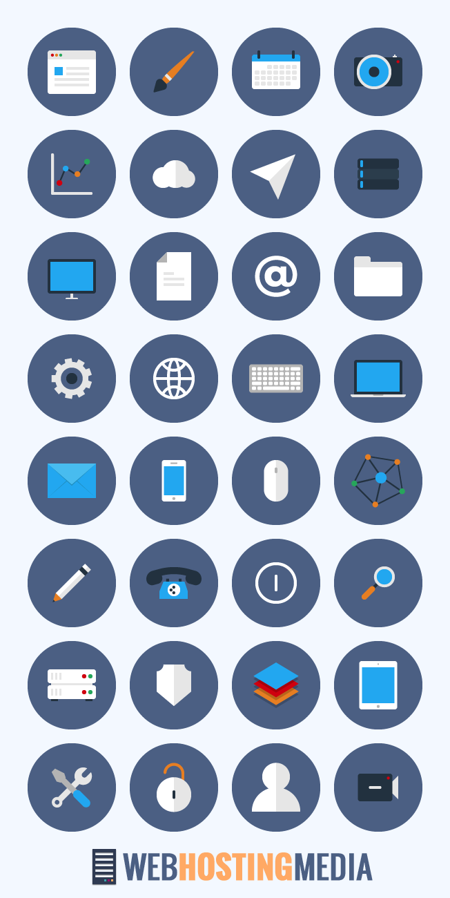 Free Flat Business Icon Set 652x1300 Free Flat Business Icon Set
