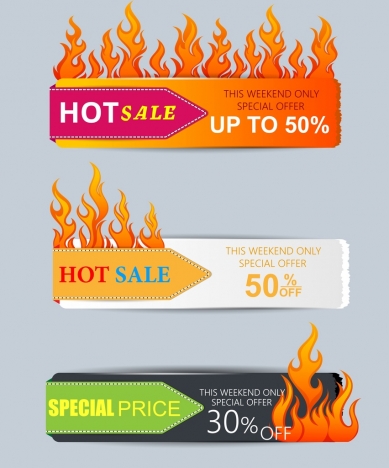 Hot Sale Banner Sets Fire Icon Decoration Vectors Stock In Format 389x468 Hot Sale Banner Sets Fire Icon Decoration Vectors Stock In Format