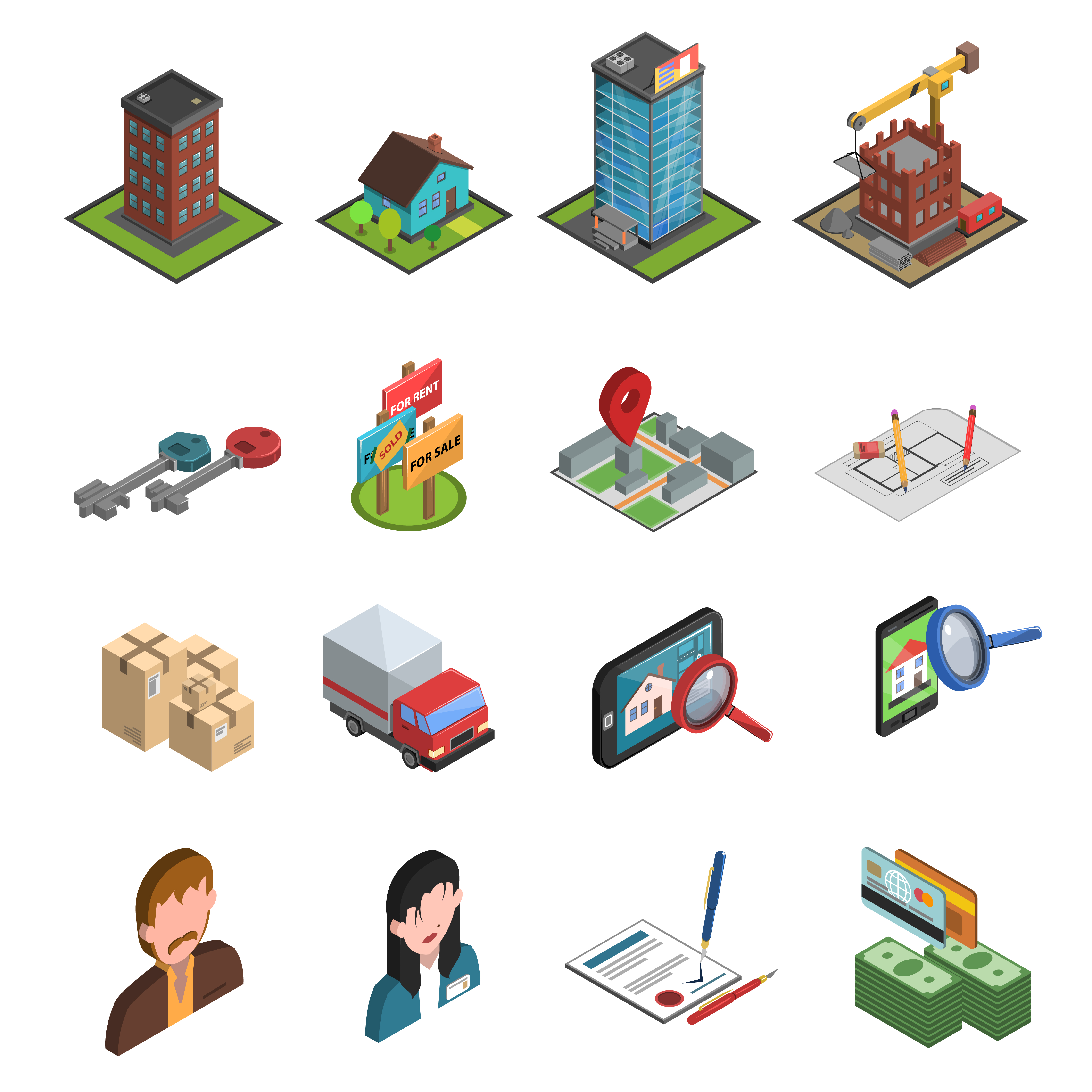 Real Estate Icon Isometric 4500x4500 Real Estate Icon Isometric