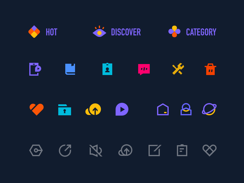 800x600 Icon Set For Video App