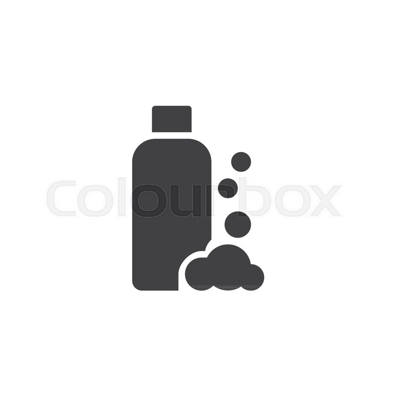 800x800 Shampoo Bottle And Foam Vector Icon Stock Vector Colourbox